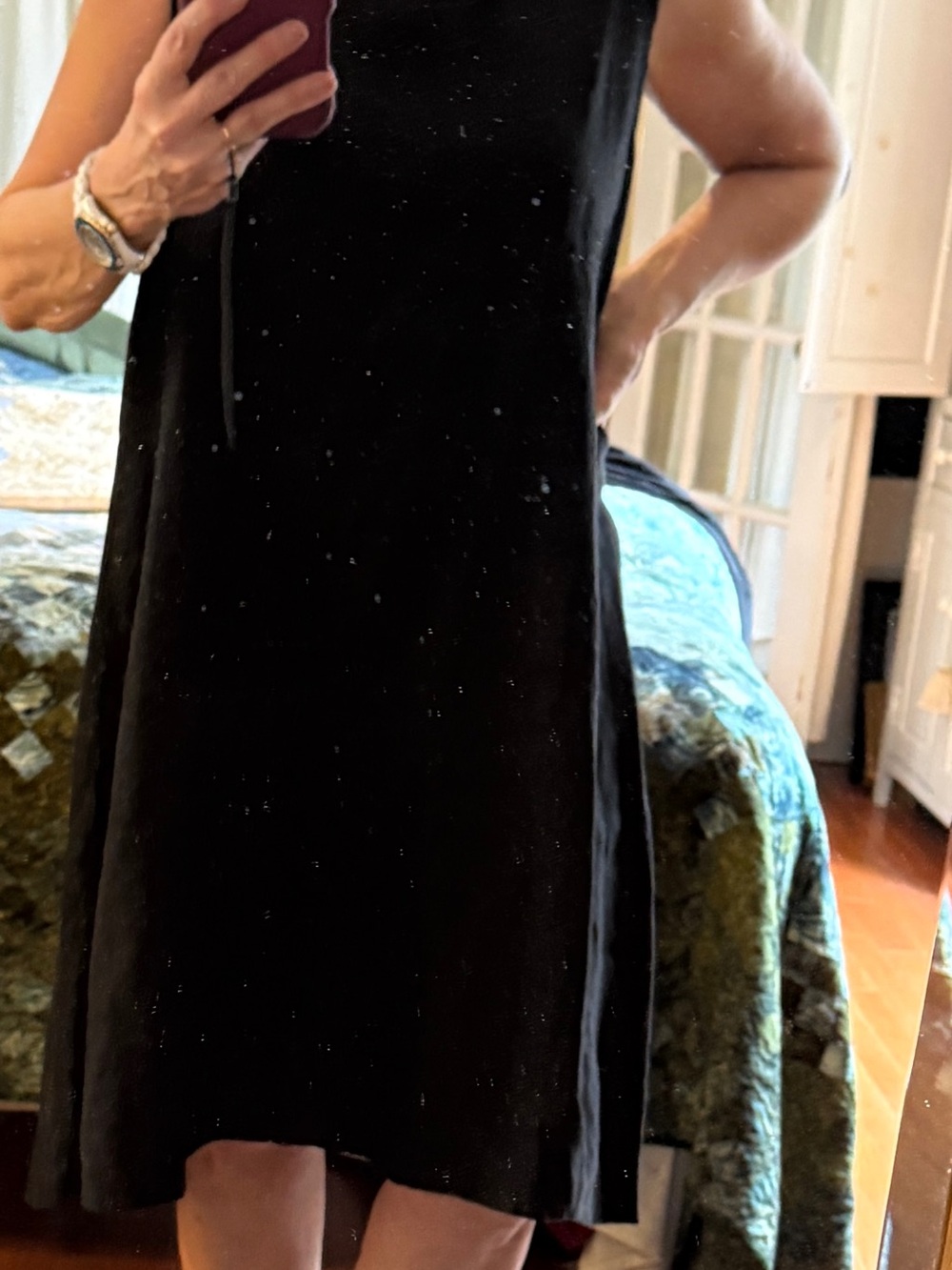 Eileen Fisher NWT Black Sleeveless Midi Dress